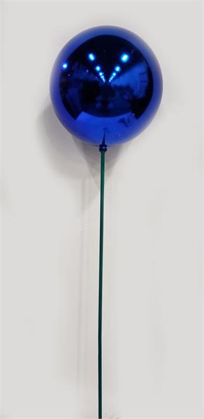 BOULE BLEU BRILLANT SUR TIGE 120MM (4.72 PO) - Créations Festives