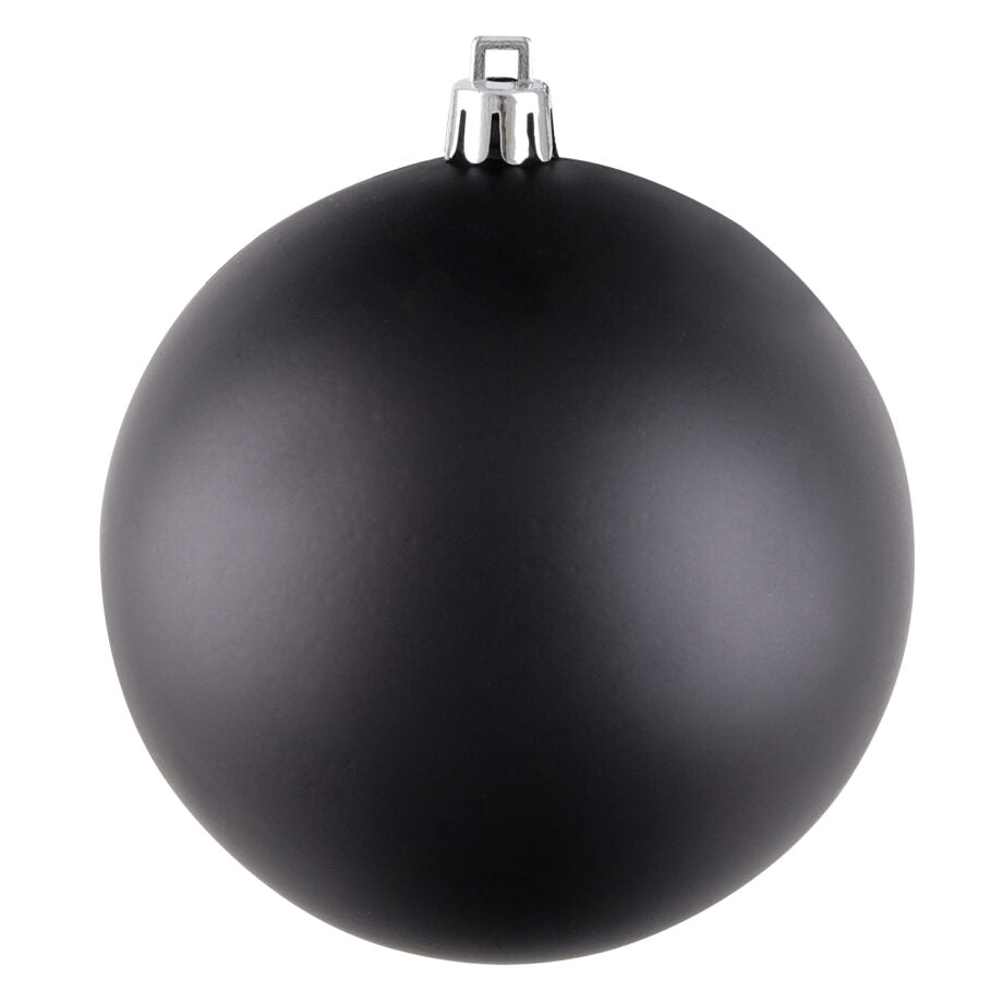 BOULE DE NOËL NOIR AU FINI MAT 90 MM (3.5 PO) - Créations Festives