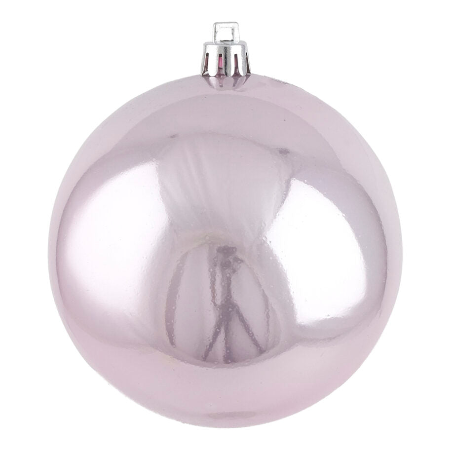 BOULE DE NOËL ROSE AU FINI PERLE 90 MM (3.5 PO) - Créations Festives