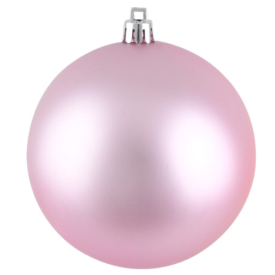 BOULE DE NOËL ROSE MAT 90 MM (3.5 PO) - Créations Festives