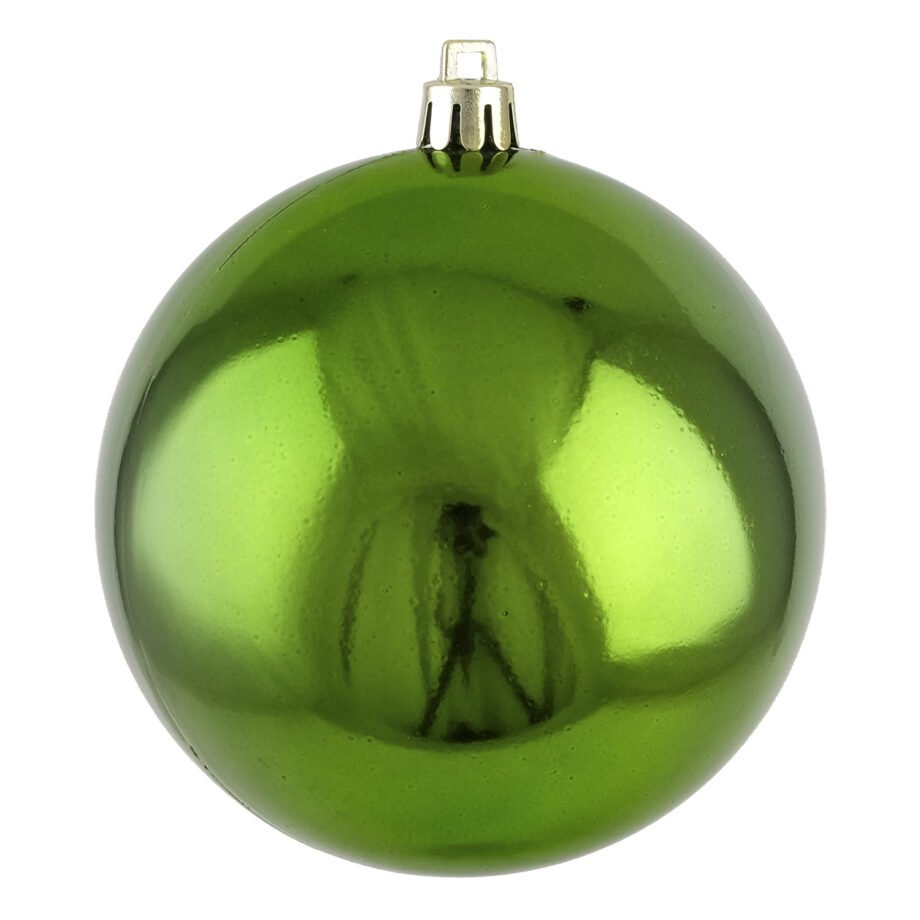 BOULE DE NOËL VERT FORÊT AU FINI BRILLANT 90 MM (3 PO) - Créations Festives