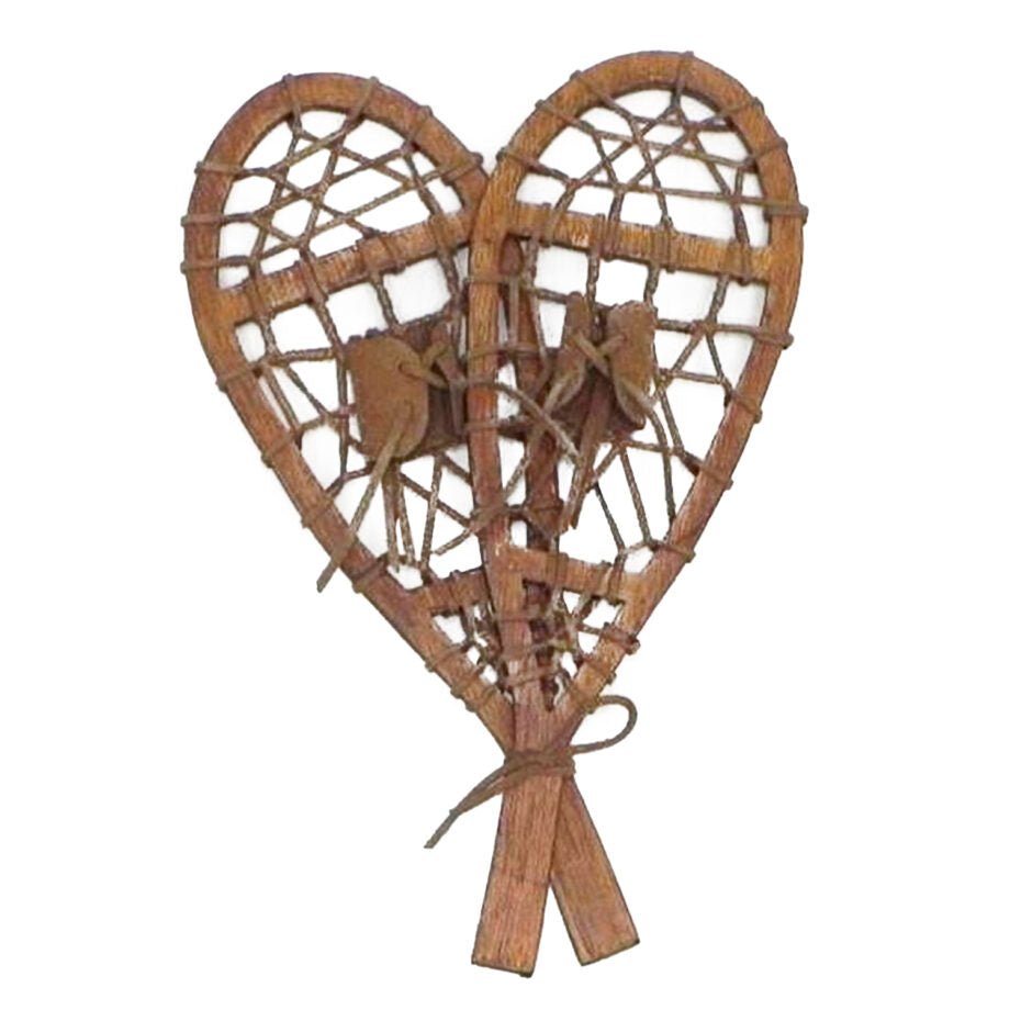 RAQUETTES À NEIGE EN BOIS 35.6 CM (14 PO) MARRON/NATUREL - Créations Festives