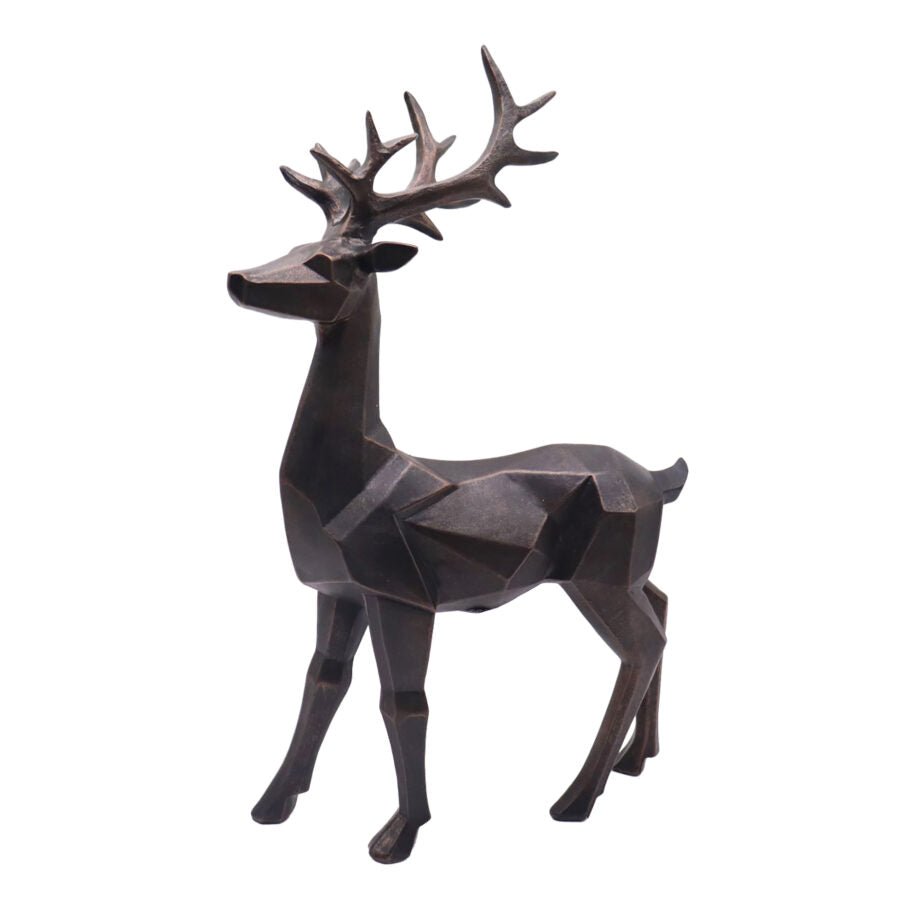 RENNE DEBOUT NOIR EN RÉSINE 43 CM (17 PO) - Créations Festives