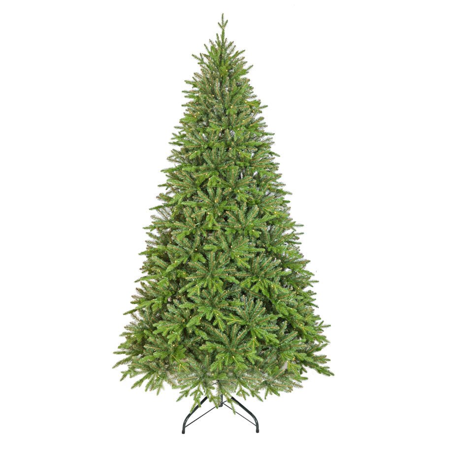 SAPIN BAUMIER ARTIFICIEL 120CM (5 PI) 1336 POINTES 230 LED BLANC CHAUD - Créations Festives