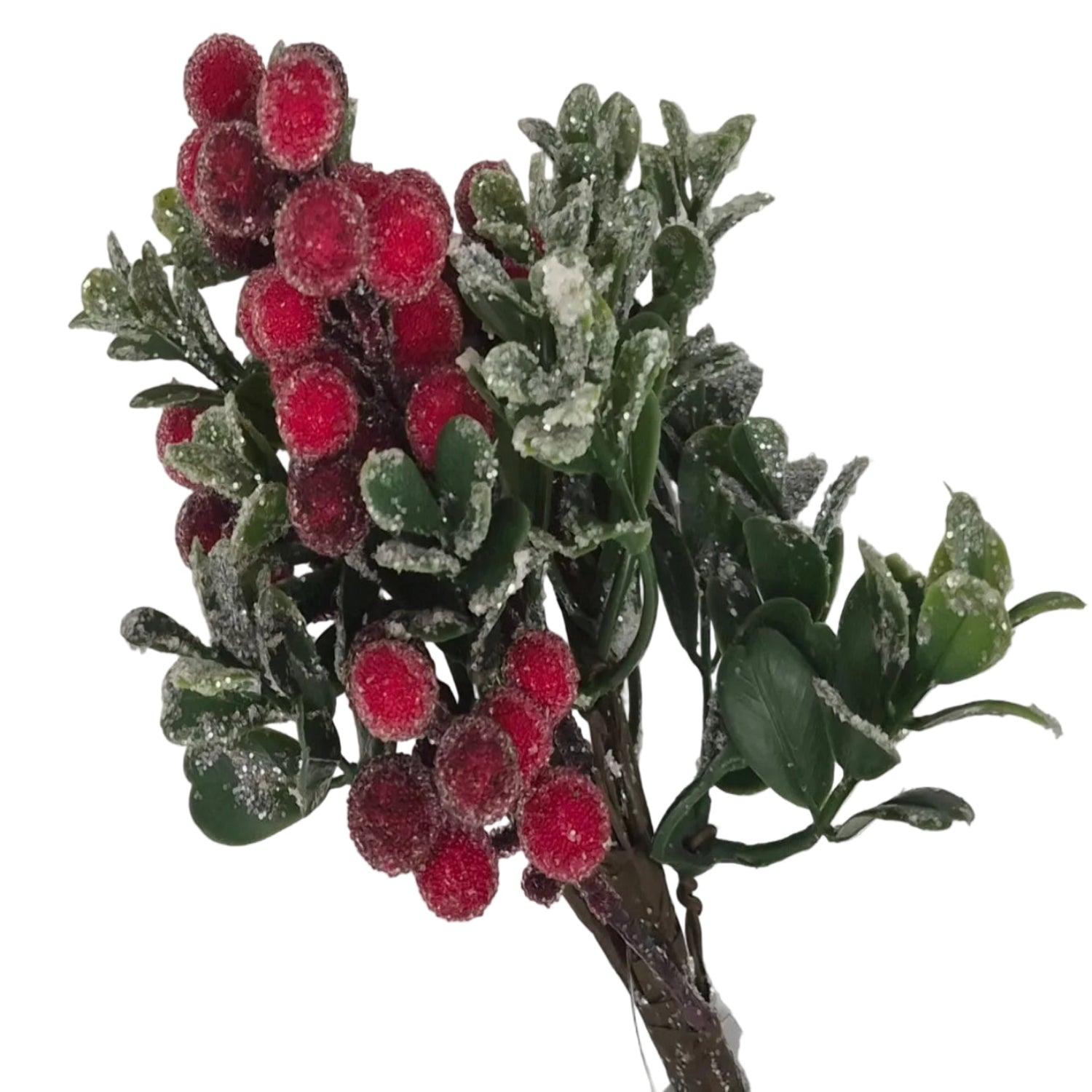 TIGE DE FRUITS ROUGES/EUCALYPTUS 9 PO - Créations Festives