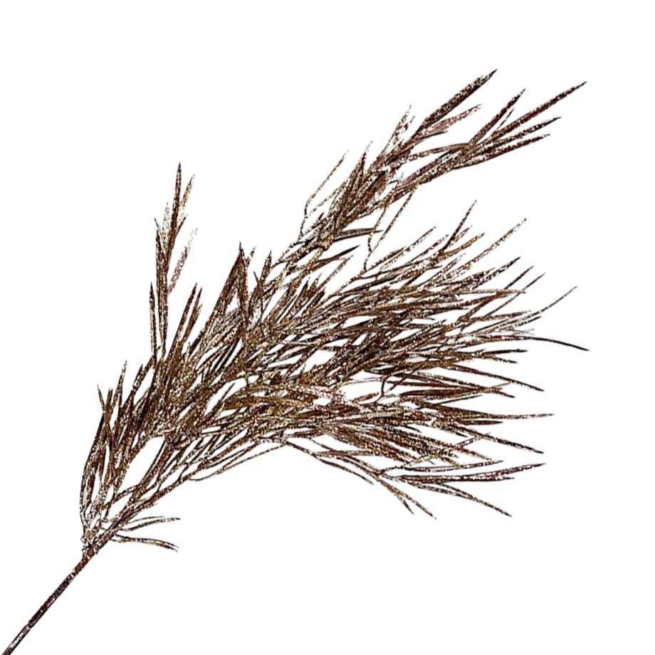 TIGE DE NOËL FEUILLES D'HERBE COULEUR BRONZE BRILLANT 61 CM (27 PO) - Créations Festives