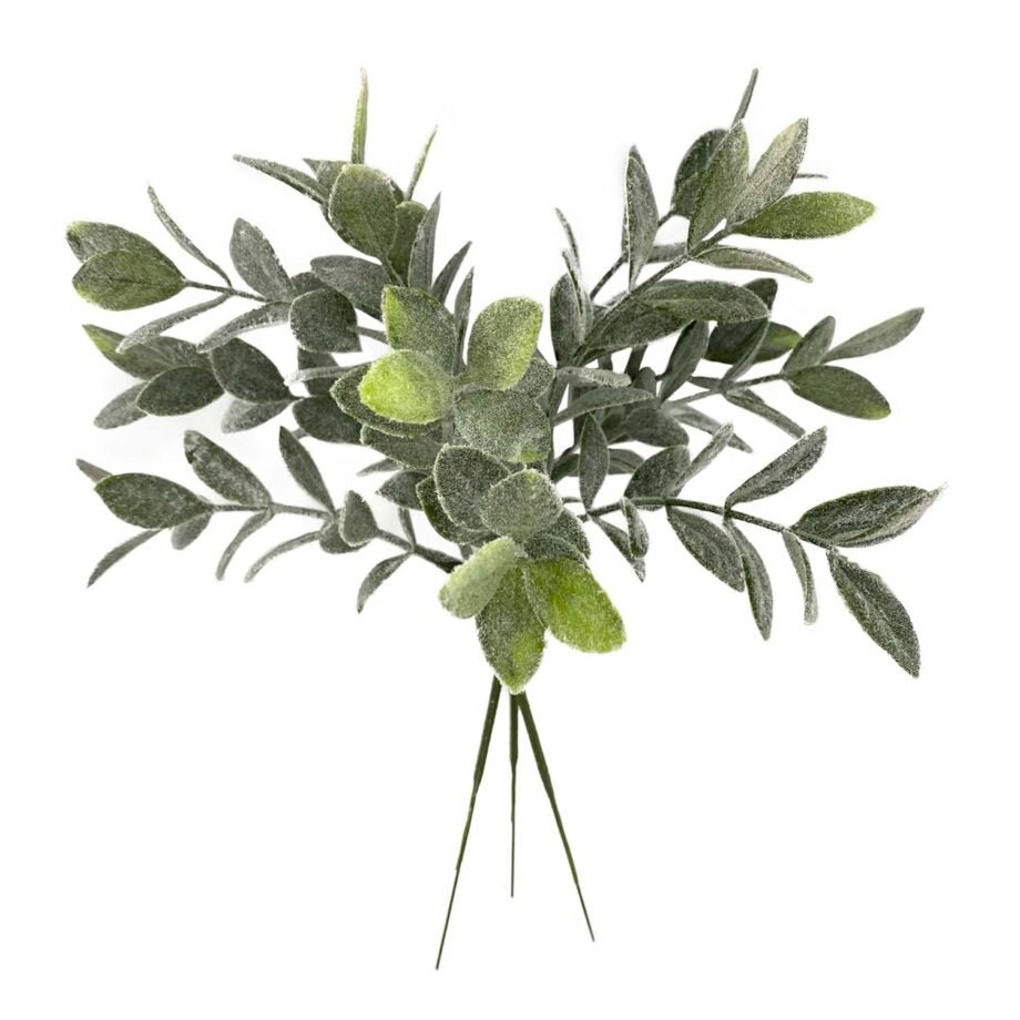 TIGE DE NOËL GUI GIVRÉ 24 CM (9.5 PO) - Créations Festives